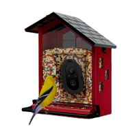 Mangeoire intelligente de 3,2 L à l'épreuve des écureuils avec détection automatique de mouvement Caméra extérieure d'observation des oiseaux sans fil WiFi