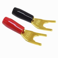 Connecteur de haut-parleur audio plaqué or en cuivre, type banane, adaptateur de prise Y pour amplificateur de puissance