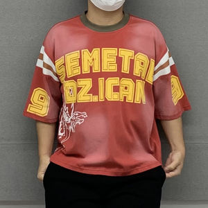 เสื้อยืดผ้าคอตตอนสำหรับผู้ชายเสื้อยืดโอเวอร์ไซส์ลายกราฟิกแบบย้อนยุค - Product Image 1