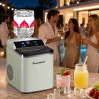 Machine à glaçons électrique professionnelle portable de comptoir en plastique, 16 kg/24h, fabrication rapide de glaçons durs, automatique, pour usage domestique, vente en gros
