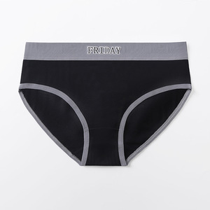 Silber Taille Schwarz 7 Tage Brief Baumwolle Woche Höschen für Dame - Product Image 5