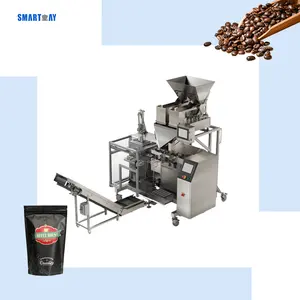 Peseur linéaire automatique pochette préfabriquée horizontale remplissage grains de café doypack machine d'emballage