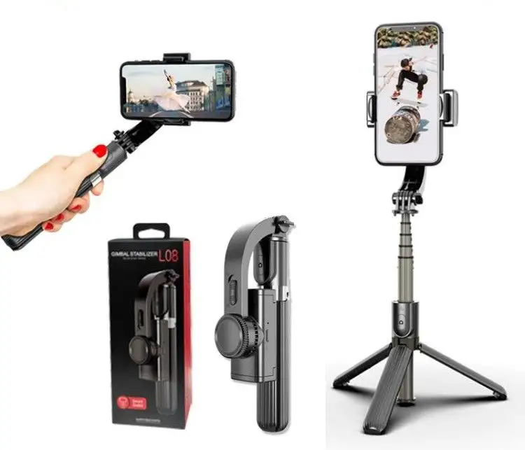 Popular Handheld Stabilizer Self Shooting Rod Anti Shake Shooting Single Axis Head Intelligent Stable Integrated Tripod