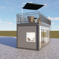 Rumah Desain Farmhouse Panel Sandwich Modular Kontainer Lipat 40ft dengan Garansi 1 Tahun untuk Penggunaan Kantor di Lokasi Konstruksi dan Gudang