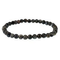 Pulsera elástica con cuentas de piedra Natural, ágata, ónice, turquesa, 4mm, ST250