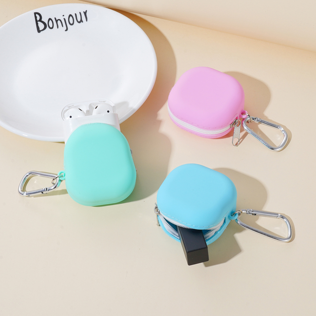 Mini DIY Silicone Cosmetic Bag Keychain with Zipper Closure Fashion Storage for Coin Purse & Cosmetics Cases