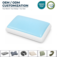 Direkt vom Hersteller: Maßgefertigtes Grenzüberschreitendes Kühlendes Seeblau Cool Gel Memory Foam Kissen, Ergonomische Nackenstütze