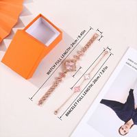Promotion : Coffret Montre et Bracelet Fantaisie Yc pour la Saint-Valentin – Bracelet en Alliage, Mouvement à Quartz, Indicateur, Style Luxe, Cadeau de Bienvenue