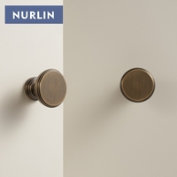 Poignées de porte de placard de cuisine en laiton massif Nurlin, style rétro français, bronze antique, poignées de tiroir, poignées de garde-robe, barre en T