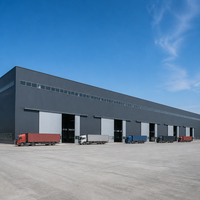 Structure de portique d'entrepôt préfabriquée haute résistance, construction de bâtiment en acier robuste
