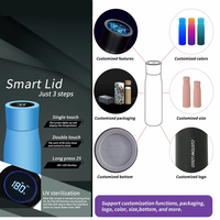 Top vendeur Smart Thermos bouteille d'eau autonettoyant LED UV 304 acier inoxydable isolé sous vide 12-24 heures Performance thermique