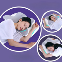 Oreiller cervical en mousse à mémoire de forme pour le camping et l'hôtellerie, anti-boulochage, amovible et lavable