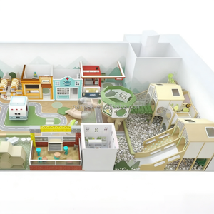 Equipo de Juegos Interior de Lujo para Niños, con Diseño de Edificios Urbanos, Juego de Roles Multifacético, Aprendizaje STEAM, Juego Suave para Cafeterías, Centros Comerciales y Supermercados - Product Image 1