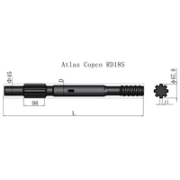 Haute efficacité RD18S One Piece Shanks Top Marteau Ripper Shank Adaptateurs de tige de filetage en acier pour la tige d'extension des mines de charbon