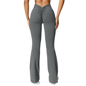 2025 Sports Hip Lifting <b>Yoga</b> <b>Flared</b> <b>Leggings</b> Athletic <b>Yoga</b> Tight Fitness Women Sportswear V Back Flare <b>Yoga</b> Pants - Product Image 1