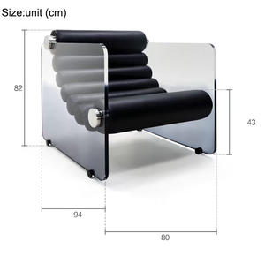 Sillón Reclinable Nórdico Simple, Sofá Individual de Acrílico Transparente, Silla de Descanso para Sala de Estar, Hotel y Club, Colores Personalizables - Product Image 6