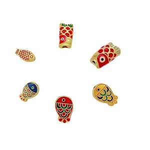 Traditional Matte Gold Koi Fish Spacer Beads Alloy DIY Jewelry Accessories For Bracelet Necklace Clothing Decorations - Product Image 5