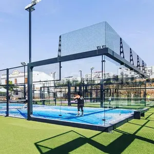 Enlio Durable Sports Used Panoramic Padel Tennis Court for Outdoor Tennis with Artificial Grass Synthetic Turf OEM/ODM
