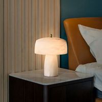 Lampe de table décorative minimaliste en marbre, style moderne et luxueux, pour hôtel, villa, salon, chambre à coucher, chevet.
