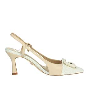 Scarpe da Donna Gold & Gold con Tacco Slingback Beige - Product Image 4