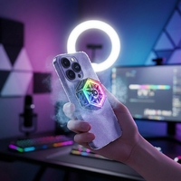 Support de téléphone magnétique F17 avec anneau lumineux et clip de refroidissement semi-conducteur pour le gaming