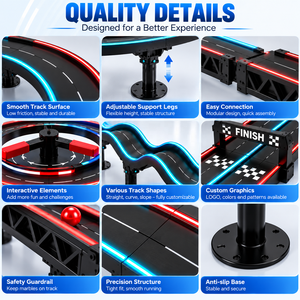 Nouvelle Arrivée Piste de Course Électrique à Thème Personnalisé avec Ascenseur Motorisé pour Jeux Compétitifs de Course de Billes - Product Image 3