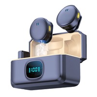 Nouveau microphone sans fil Q8 à pince de col avec affichage numérique pour téléphone portable, tablette, ordinateur portable, diffusion en direct, conférence, vlog