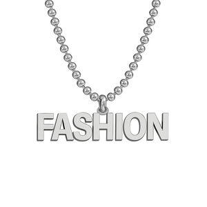 שרשרת תליון אישיות שרשרת שרשרת שרשרת תליון מותאם אישית לוגו שם מותג שרשרת כדור - Product Image 2