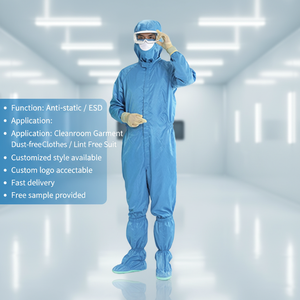 Combinaison antistatique ESD <span class=keywords><strong>pour</strong></span> salle blanche et atelier électronique – Vêtement de protection ESD sans poussière - Product Image 2