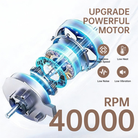 Machine à percer les ongles électrique professionnelle sans fil rechargeable, portable, 40000 tr/min, machine à percer électrique pour les ongles
