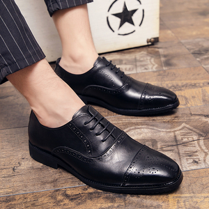 2026 High Quality Wooden Sole Solid Color Office Business Shoes Slip-on Casual Leather Loafers Classic Men's Dress Shoes - Product Image 4