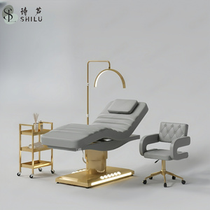 ShiLu Salón de Belleza Esteticista Muebles Base Curva Cama Facial Cosmética Eléctrica Cama de Pestañas Spa de Lujo Mesa de Masaje Cama de Pestañas - Product Image 4