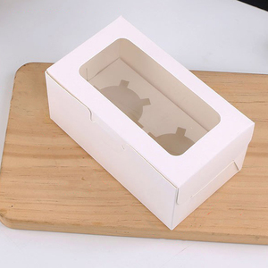 Dessert Containers Cupcake Cookie Cake Boxes Box For 2 4 6 12 Cupcakes With Window Cavity Cupcake Boxes