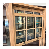 Ventana Vertical de Madera Sólida Estilo Americano, Directo de Fábrica, con Capacidad para Colgar en Cualquier Ángulo, para Cocina, Villa u Hogar