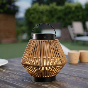 Luces Solares de Ratán para Jardín, Patio Exterior, Iluminación LED <span class=keywords><strong>Solar</strong></span> para Terraza, Decoración de Patio, Lámpara Colgante Tejida - Product Image 3