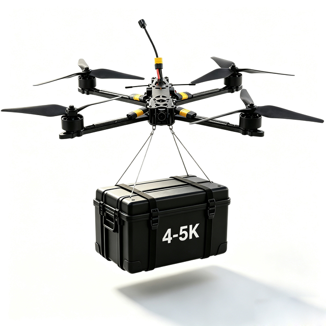 10 Inch carbon fiber FPV Drone 4KG Payload 10km Long Distance 900KV Motor 5.8G VTX ELRS professional Industrial racing drone