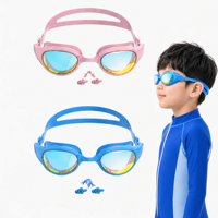 Lunettes de natation professionnelles en silicone personnalisées, anti-buée, anti-UV, pour enfants, été