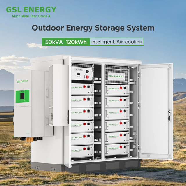 GSL ENERGY High Voltage All-In-One Commercial Industrial Solar Battery Storage System with LiFePO4 Battery Hybrid Grid Support