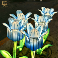 Lanterne en tissu fleuri faite à la main LFS-78 - Décoration de fête pour Noël