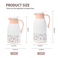 Termos de Plástico de Diseño Clásico Personalizado, 1 Litro, para Té, Café, Agua, con Interior de Vidrio Aislado al Vacío