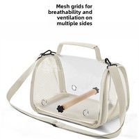 Sac à dos transparent pliable en PVC pour oiseaux, portable, anti-évasion, motif peau de tigre, pour petits animaux