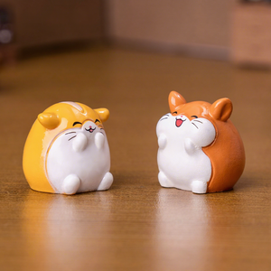 Mini figurines de hamster et de rat en 3D, mignonnes, de dessin animé, miniatures, pour jardin féerique, ornements en résine, animaux, décorations de Noël, cadeau - Product Image 4