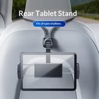 Soporte ajustable de altura para asiento deportivo de plástico, soporte trasero plano para reposacabezas, soporte fijo para teléfono móvil, iPad, ordenador, soporte colgante para coche.