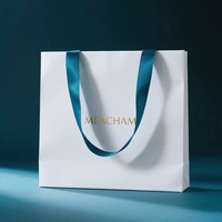 Sacs en papier de luxe personnalisés avec logo imprimé en gros pour boutiques, vêtements, chaussures, emballage, sacs de shopping