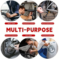 Kit de Douilles et Clés à Cliquet Multifonctionnel 46 Pièces 1/4 en Acier Carbone, Outils de Réparation Automobile et Tournevis, Combinaison OEM