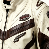 Veste en cuir pour motard tout-terrain sur mesure OEM ODM, design original haut de gamme, manteau extérieur élégant pour homme