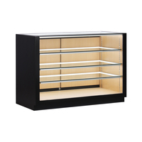 Comptoir de magasin personnalisé Comptoir de magasin en verre Design Comptoir en verre en bois avec lumière LED