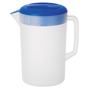 <span class=keywords><strong>Pichet</strong></span> en <span class=keywords><strong>plastique</strong></span> PP givré de <span class=keywords><strong>5</strong></span> L avec couvercle, sans BPA, compatible lave-vaisselle, pour restaurant, cantine, fête - Product Image 1