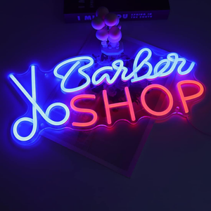 Lumières néon pour salon de coiffure, adaptées aux salons de coiffure, studio, logo de magasin éclairé par LED, décoration murale, lumières néon de nuit - Product Image 2