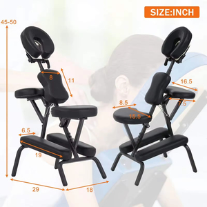 Silla de Tatuaje Sukar con Marco Metálico Ligero y Función de Masaje de Cuello Ajustable para <span class=keywords><strong>Tatuajes</strong></span> <span class=keywords><strong>en</strong></span> <span class=keywords><strong>la</strong></span> Espalda - Product Image 2